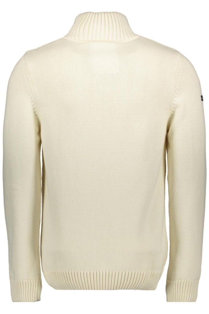 COTTON HALF ZIP KNIT M6110706A CREAM